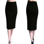 Sleek Office-Ready Pencil Skirt – Stretch Bodycon Midi for Streetwear Style