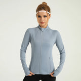 Slim Fit Workout Jacket - Quick-Dry Gym Fitness Zip-Up Top