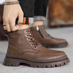 Fur-Lined Leather Combat Boots - Lace-Up for Ultimate Comfort and Protection