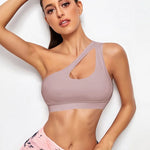 Cloud Rise One-Shoulder Yoga Bra - Quick-Dry Supportive Sports Crop Top