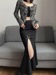 Gothic Mermaid Slim Sexy High Waist Long Skirt - Alt Style Clothing