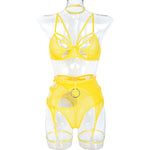 Cut Out Bra Brief Set 4-Pieces