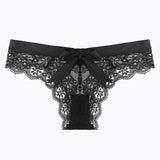 Thong Panties - Lace Transparent Hollow Bow G-String Underpanties