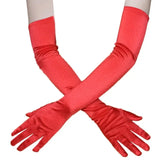 Long Elegant Party Gloves - Thin Elastic Elbow-Length Gloves