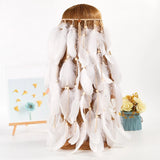 Boho Peacock Feather Adjustable Headdress - Women's Novelty Hair Band