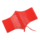 PU Leather Corset Wide Belt - Slimming Body Waistband for Women