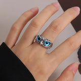 Adjustable Open Snake Ring – Animal Pattern with Rhinestones