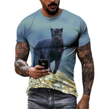 Men's Panther Graphic T-Shirt – Casual Street Style