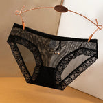 Lace Hollow Out Underpants - Low Waist Thin Mesh Elegance