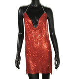 Sexy Crystal Mesh Sequins Nightclub Dress - Alt Style Clothing