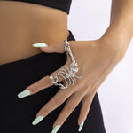 Scorpion Chain Bracelet with Rings - Alt Style Clothing