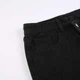 High Waisted Chain Jeans - Featuring a Cross Chain and Hollow Out Design for a Sexy and Elegant Look