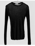 Slim High Quality Plain Casual Top - Alt Style Clothing