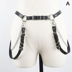 Unisex Adjustable Punk Chain Belt – Faux Leather