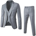 Men's 3-Piece Elegant Business Suit Set - Classic Blazer, Vest, and Pants