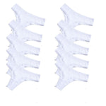 10Pcs/Set Cotton Thongs Lace Low G String - Alt Style Clothing