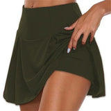 2-in-1 Quick Dry Yoga Shorts - Breathable Gym Sport Shorts and Pantskirt Combo