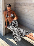 Two Piece Beach Outifits Straps Bikini Set with Slim Skirt - Alt Style Clothing