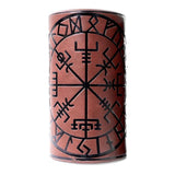 Odin Symbol of Runes Wide Bangle Nordic Viking Leather Bracelet - Alt Style Clothing