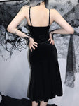 Dark Lace Patchwork Gothic Elegant Mermaid Dress - Alt Style Clothing