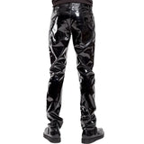 Faux Leather PVC Pants for Clubwear – Slim Fit Gothic Pencil Pants for Nightlife