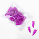 100pcs Full Coverage Matte Acrylic False Nail Tips - Natural Solid Color