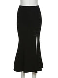 Gothic Mermaid Slim Sexy High Waist Long Skirt - Alt Style Clothing