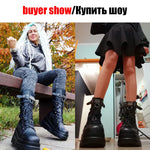 Heel Motorcycle Boots Knee High Boots