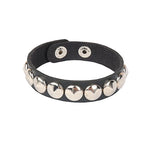 Multilayered Gothic Heavy Metal Leather Bracelet - Perfect for Rock and Metal Fans