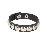 Multilayered Gothic Heavy Metal Leather Bracelet - Perfect for Rock and Metal Fans