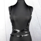 Gothic Handmade PU Leather Harness Belts