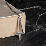 Classic Inverted Satanic Cross Pendant Necklace - Alt Style Clothing