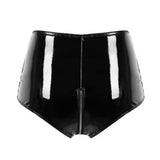 Sexy and Edgy Spicy Latex Shorts with Open Crotch for Alternative Women - Alt Style Clothing