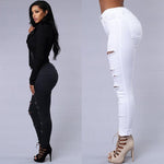 Hot ripped jeans for women sexy skinny pencil pants - Alt Style Clothing