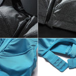 Cloud Hide Sports Bra Front Zipper Push Up Yoga Crop Top - Alt Style Clothing