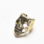 Punk Style Small Hollow Skull Ear Cuff with Antique Charm Clip Earrings - Alt Style Clothing