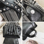 Unleash Your Dark Side with the Gothic Rock Leather Vintage Retro Steampunk Handbag Shoulder Bag - Alt Style Clothing