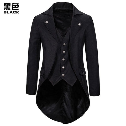 Gothic Victorian Tailcoat Jacket Steampunk Medieval Cosplay Costume