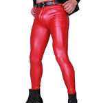Sexy Skinny PU Leather Pants - Featuring Oil Surface Design for a Sleek and Fashionable Look - Alt Style Clothing