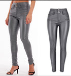 Sexy Hip Push-Up PU Leather Skinny Pencil Pants for Women - Stretchy and Form-Fitting Design - Alt Style Clothing