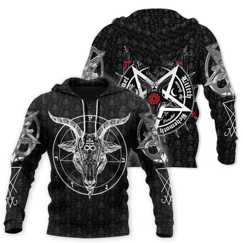 Gothic Skull Satan Devil Hoodie - Alt Style Clothing