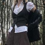 Vintage Steampunk Waistcoat Vest - Racerback Style for Dressy Tuxedo Suits - Alt Style Clothing