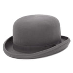 Wool Felt Derby Bowler Hat - Fashionable Fedora Style with Satin Lining - Alt Style Clothing