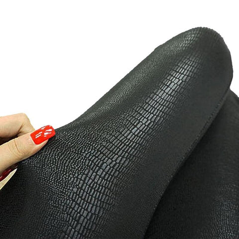 Faux Leather Slim Leggings with Snake Skin Texture - Alt Style Clothing