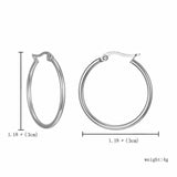 Rinhoo Big Huge Circle Hoop Earrings Stainless Steel Fashion - Alt Style Clothing