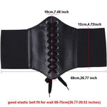 PU Leather Corset Waistband Wide Underbust Shaper Belt - Alt Style Clothing