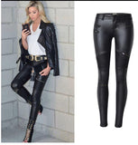 Sexy Hip Push-Up PU Leather Skinny Pencil Pants for Women - Stretchy and Form-Fitting Design - Alt Style Clothing