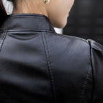 Leather Jacket Short Faux Leather Biker Jacket - Alt Style Clothing