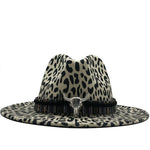 Flat Brim Wool Felt Fedora Hat - Alt Style Clothing