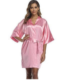 Summer Champagne Chinese Bride Robe Satin - Alt Style Clothing